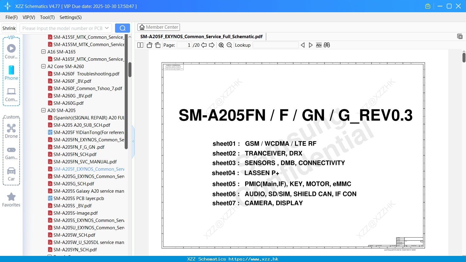 Samsung SM-A205F_EXYNOS_Common_Service_Full_Schematic
